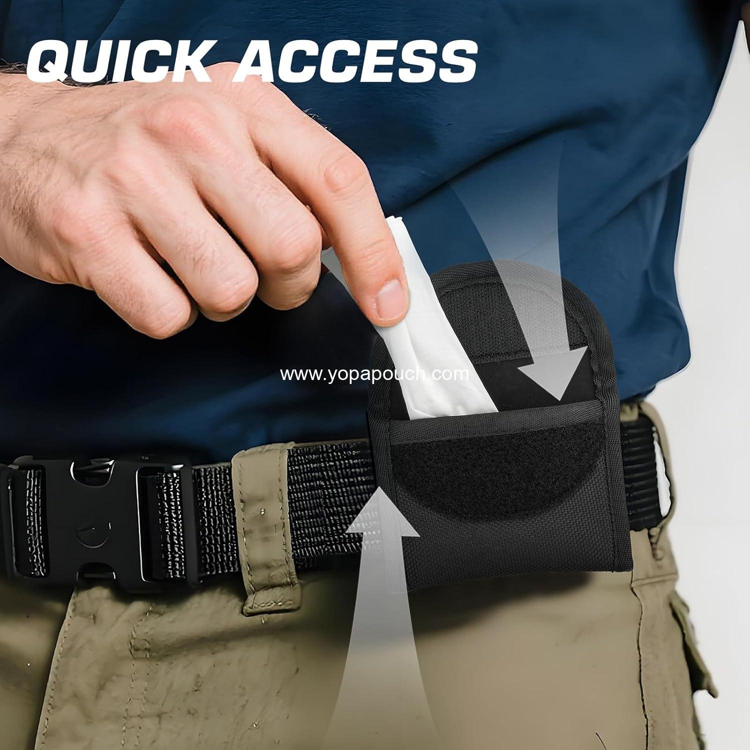 Wholesale 1680D Nylon Glove Pouch for Duty Belt - Latex Disposable Glove Holder for Firefighters, EMS, EMT, Paramedics, First Responders Supplier