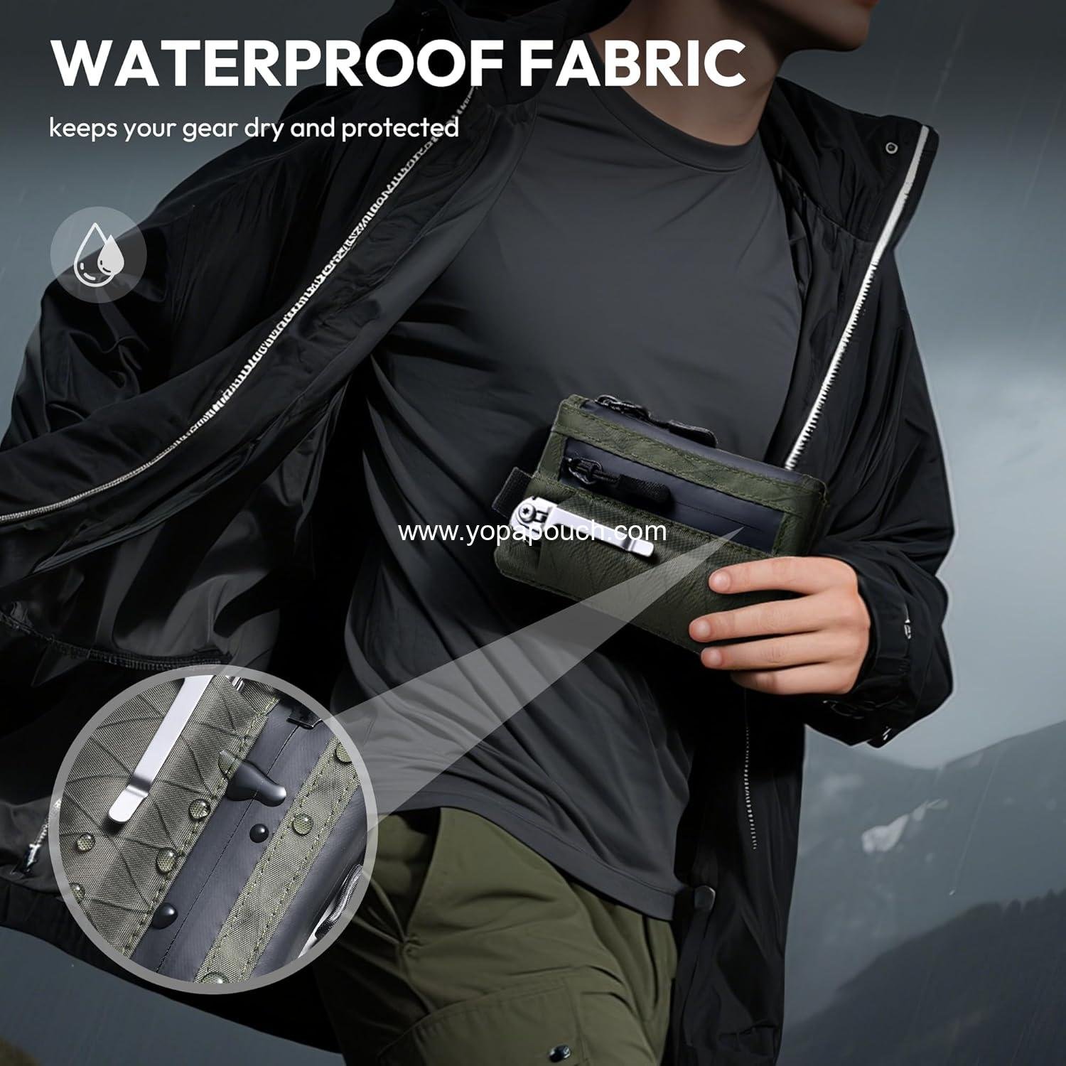 Wholesale RFID Blocking Minimalist Wallet for Men, Waterproof EDC Zip Wallet for 1–12 Cards with Multi-Tool Slot - Supplier