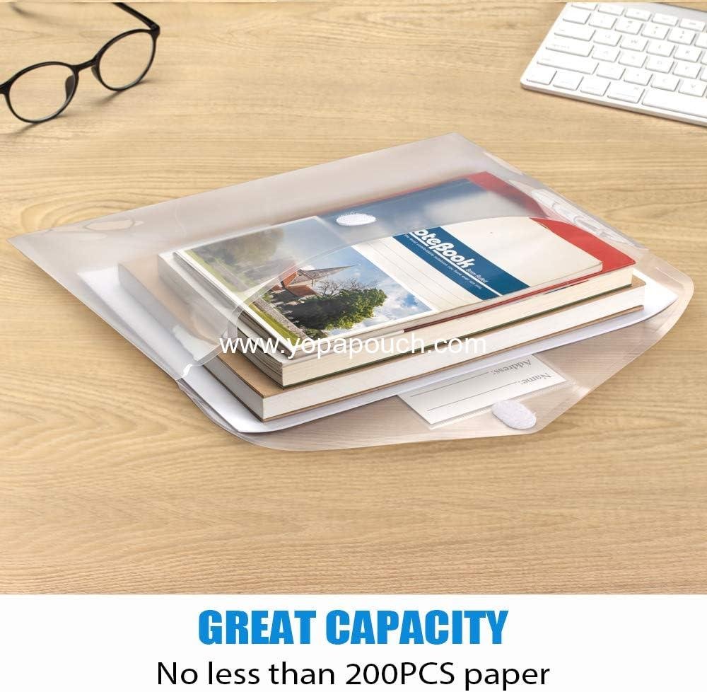 Wholesale 10 Pack Plastic Envelopes File Folders, Clear Document Holders for A4 and US Letter Size with Label Pockets for School, Home, Work, Office Organizer - Supplier