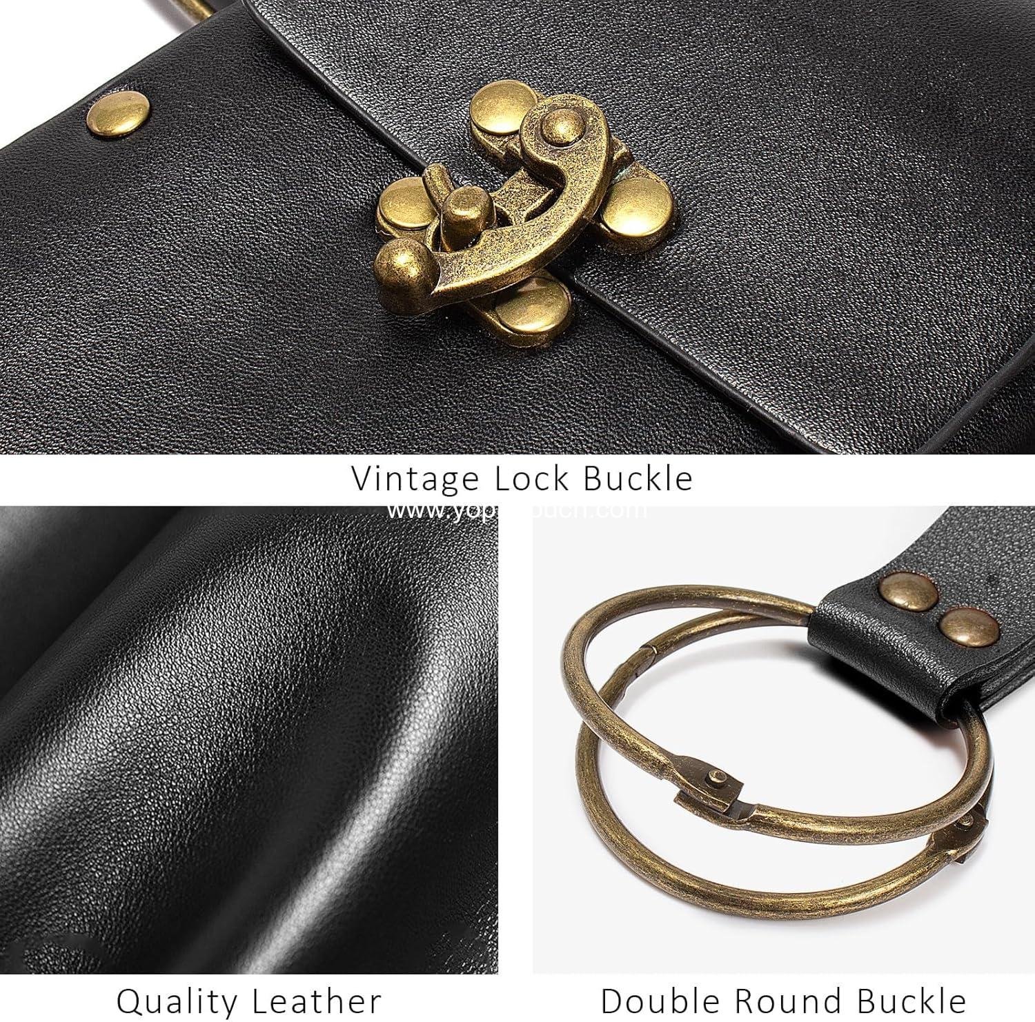 Wholesale Medieval Belt Pouch Fanny Pack Phone Holder Steampunk Festival Cosplay Accessory Waist Bag (1-Black) Supplier