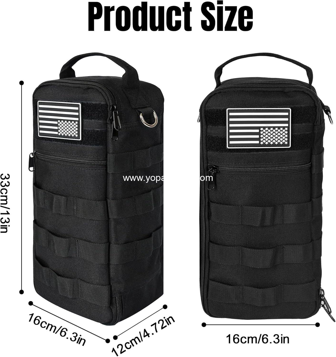 Wholesale Durable Portable Tool Bag, Heavy Duty Pouch with Shoulder Strap and D-ring Clip, Waterproof Multi-Pocket Handbag for Electricians, Carpenters, HVAC Technicians (Black) Supplier