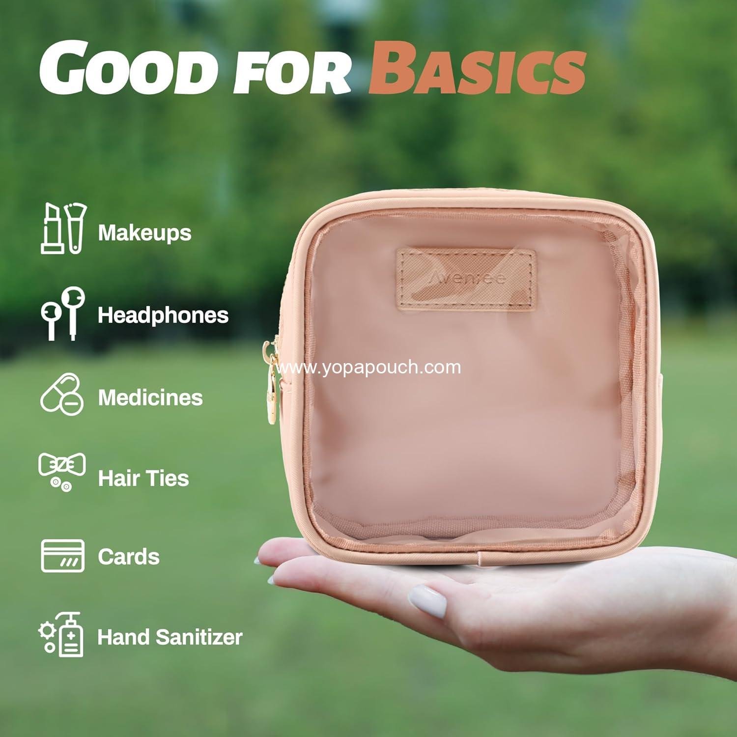 Wholesale Mini Clear Makeup Bag, Small Purse Organizer Cosmetic Travel Pouch for Women, Cute Car Accessories for Skincare and Lipstick Essentials - Factory