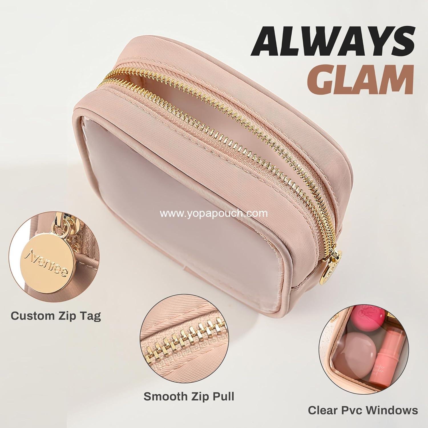 Wholesale Mini Clear Makeup Bag, Small Purse Organizer Cosmetic Travel Pouch for Women, Cute Car Accessories for Skincare and Lipstick Essentials - Factory