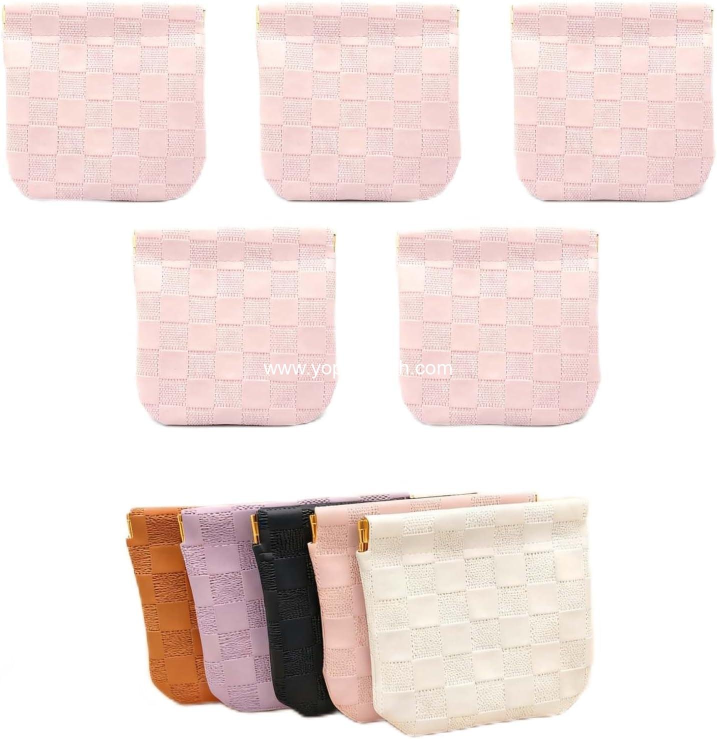 OEM 5 Pcs Portable Snap Closure Organizer Pouch Makeup Bag for Travel - No Zipper, Pink - Wholesale Supplier