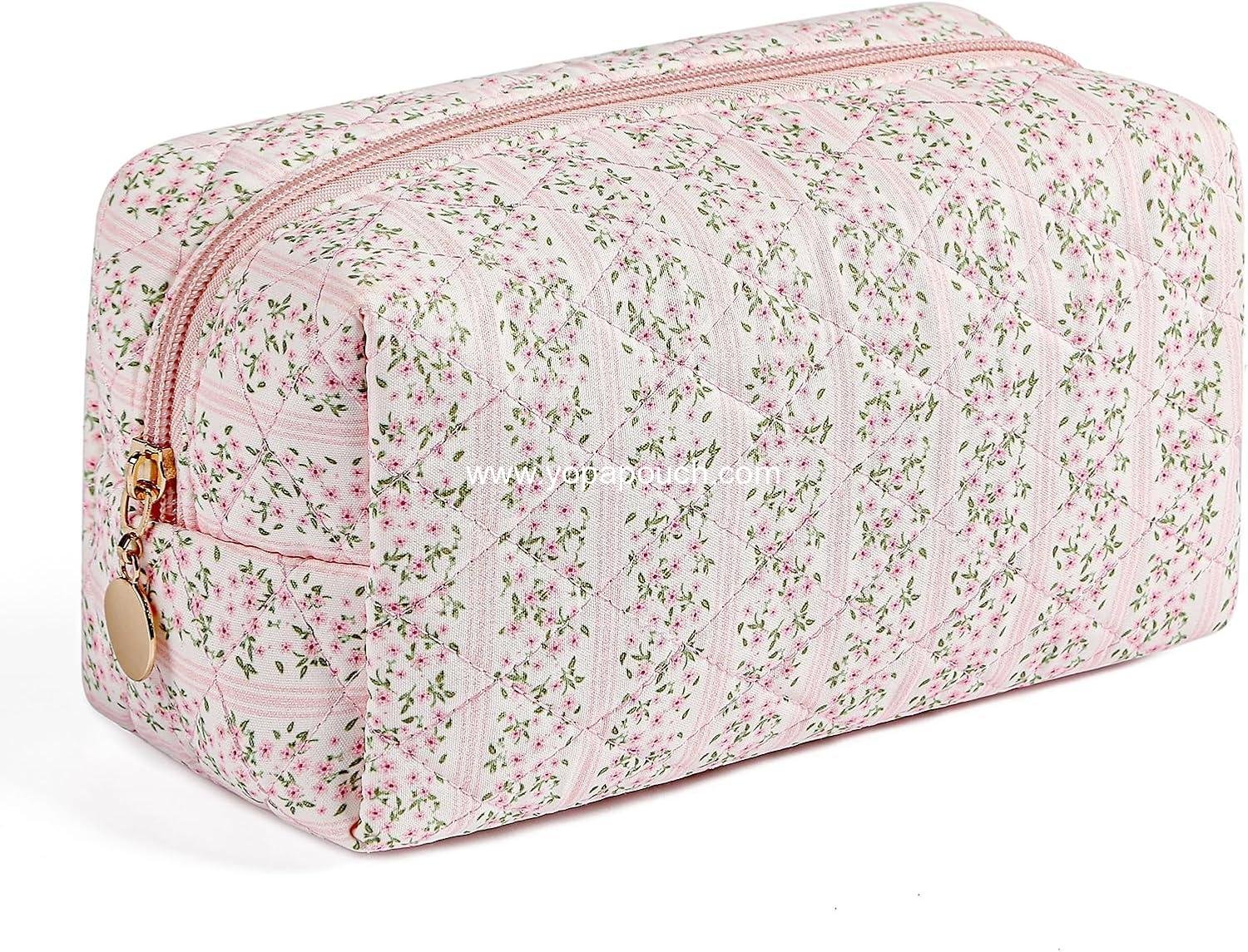 OEM Makeup Bag Travel Cosmetic Pouch for Women and Girls, Floral Toiletry Organizer and Portable Storage (Pink) - Supplier OEM Makeup Bag Travel Cosmetic Pouch for Women and Girls, Floral Toiletry Organizer and Portable Storage (Pink) - Supplier