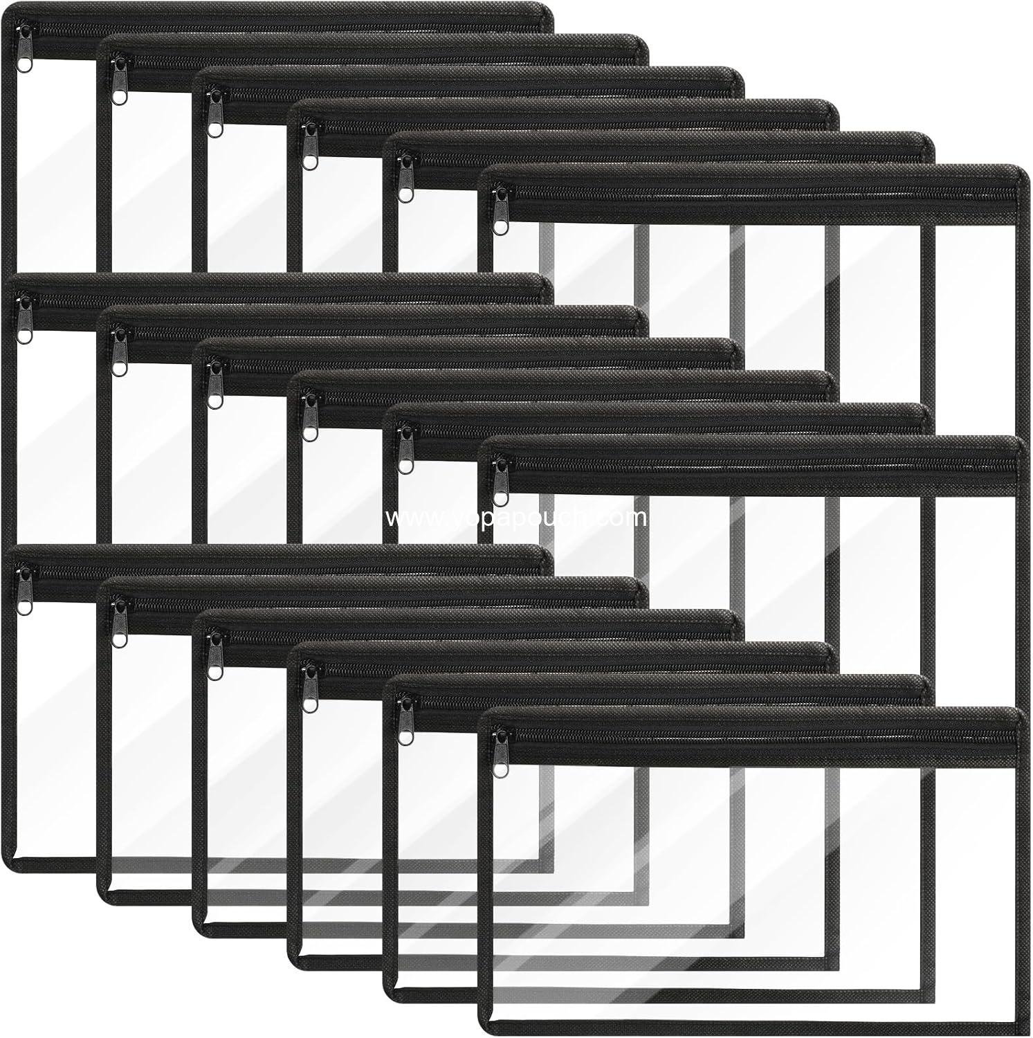 Wholesale 18 Pack Clear Zipper Pouches PVC Waterproof Storage Bags for Organizing Travel Cosmetics and Documents, 11.5 x 7 Inches, Supplier Wholesale 18 Pack Clear Zipper Pouches PVC Waterproof Storage Bags for Organizing Travel Cosmetics and Documents, 11.5 x 7 Inches, Supplier