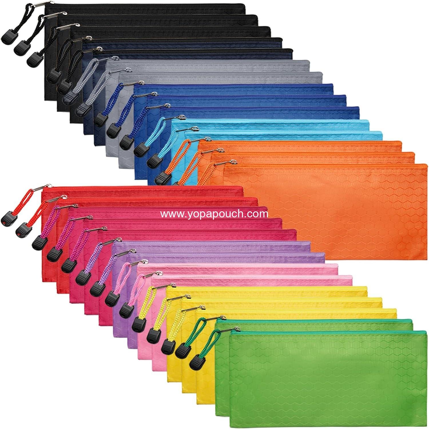 Wholesale 29pcs Zipper Pencil Pouches, Small Waterproof Pencil Cases for Office School Travel Cosmetics, 12 Colors - Supplier