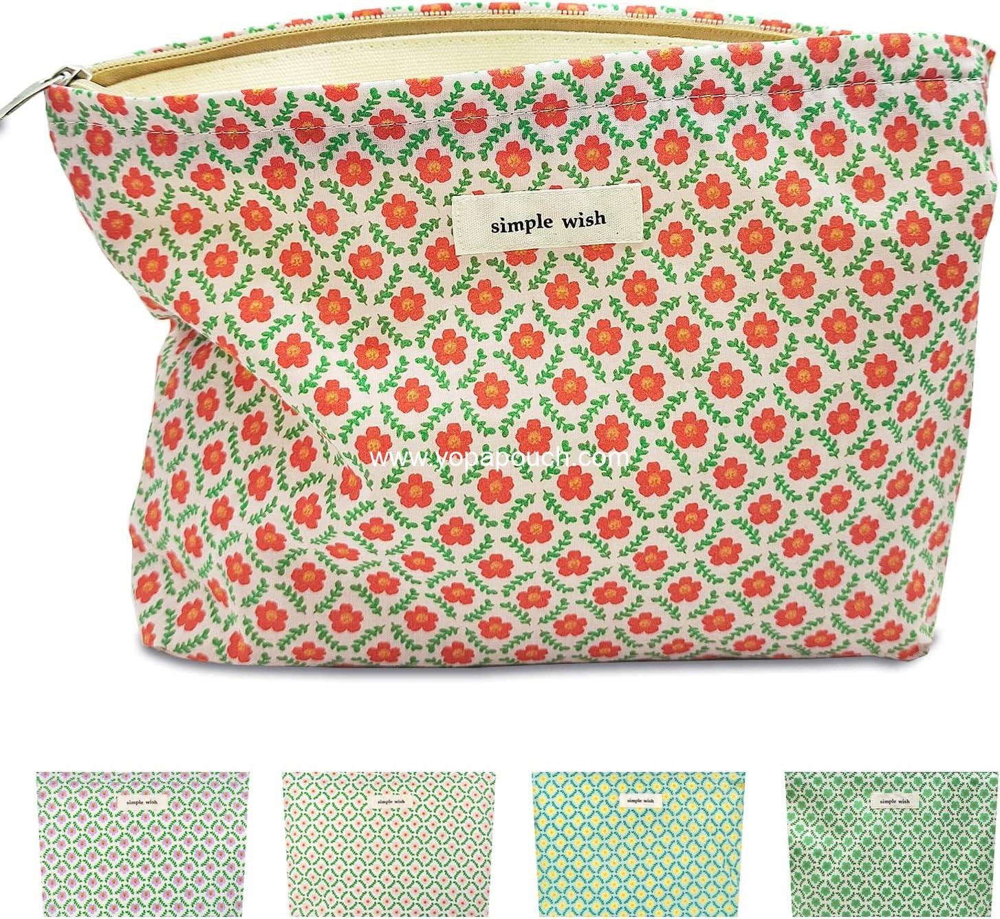 Wholesale Aesthetic Floral Makeup Bag Small Cosmetic Bag for Women and Girls, Travel Toiletry Bag Large Capacity Zipper Pouch, Purse Organizer (Red Floral) Supplier Wholesale Aesthetic Floral Makeup Bag Small Cosmetic Bag for Women and Girls, Travel Toiletry Bag Large Capacity Zipper Pouch, Purse Organizer (Red Floral) Supplier