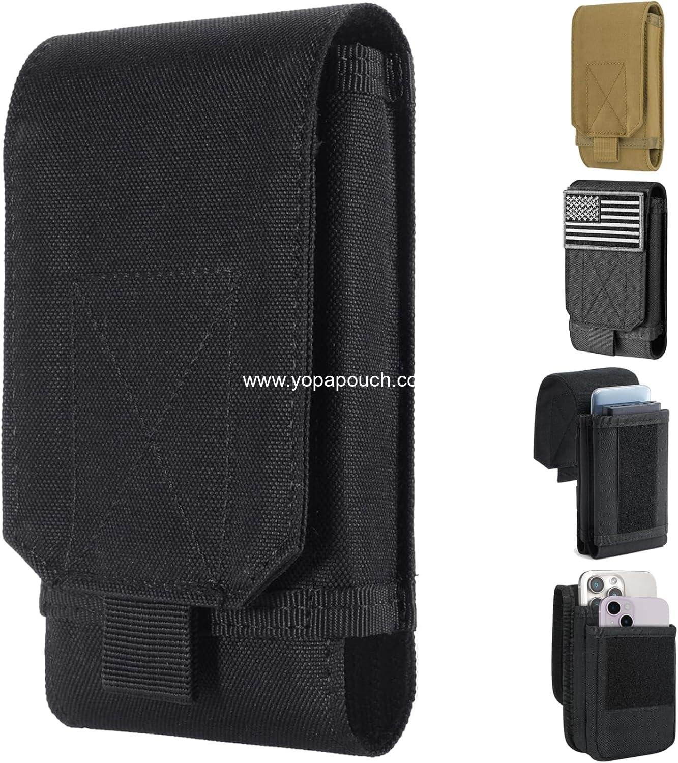 Wholesale Black Army Camo Molle Bag for Mobile Phone, Belt Pouch Holster Case for iPhone 16 Pro Max, 15 Pro Max, 14 Pro Max, 13, 12 Pro Max, 16, 15, 14 Plus - Supplier