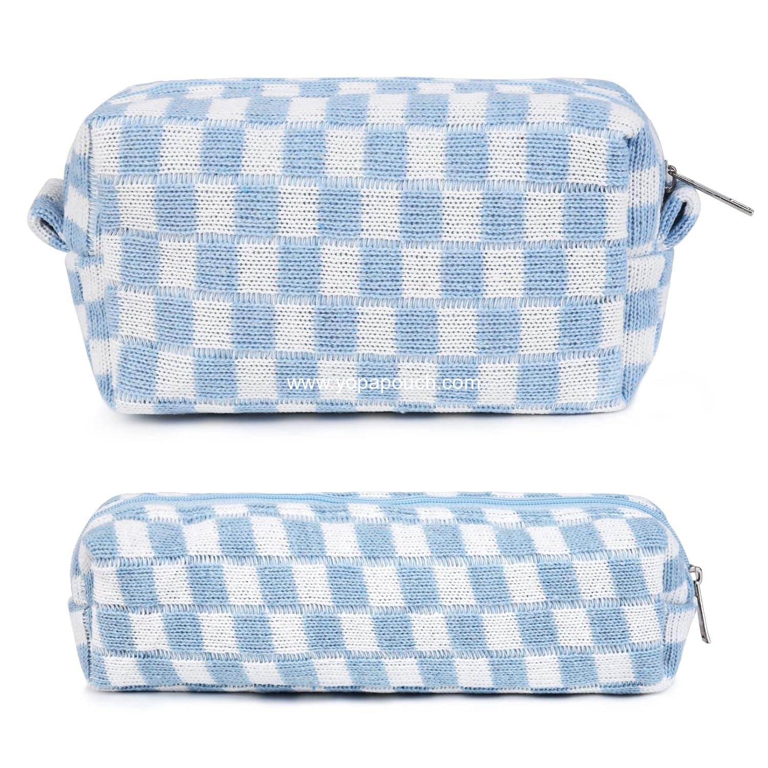 Wholesale Checkered Cosmetic Bag and Makeup Brush Storage - Large Capacity Travel Toiletry Organizer Factory
