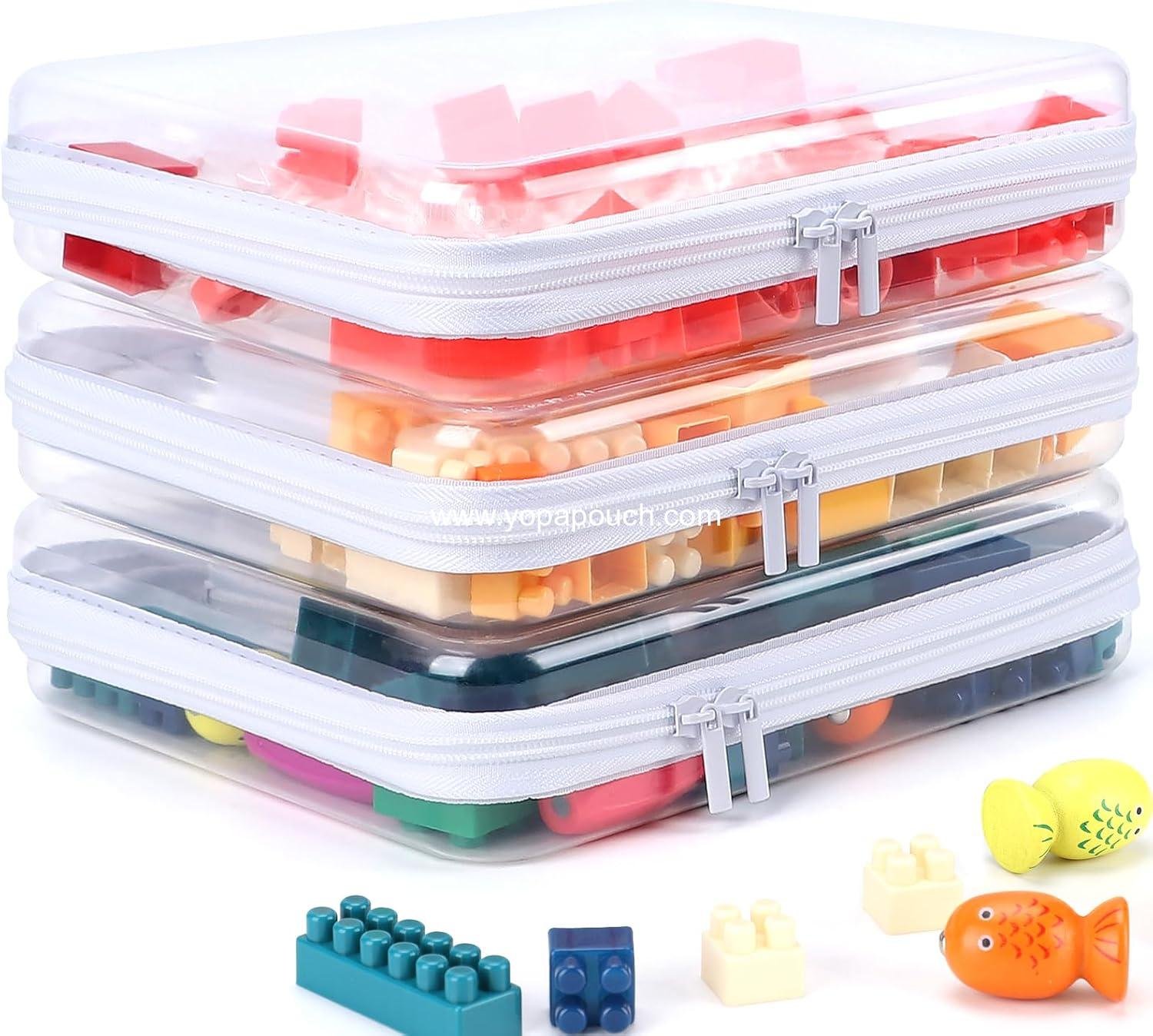 Wholesale Clear Hard Shell Zipper Case 3 Pack, Waterproof Makeup Organizer and Toy Storage Bag, Diaper Bag Organizing Pouches, Large Size Plastic Pouch for Travel, Office, Home - Manufacturer