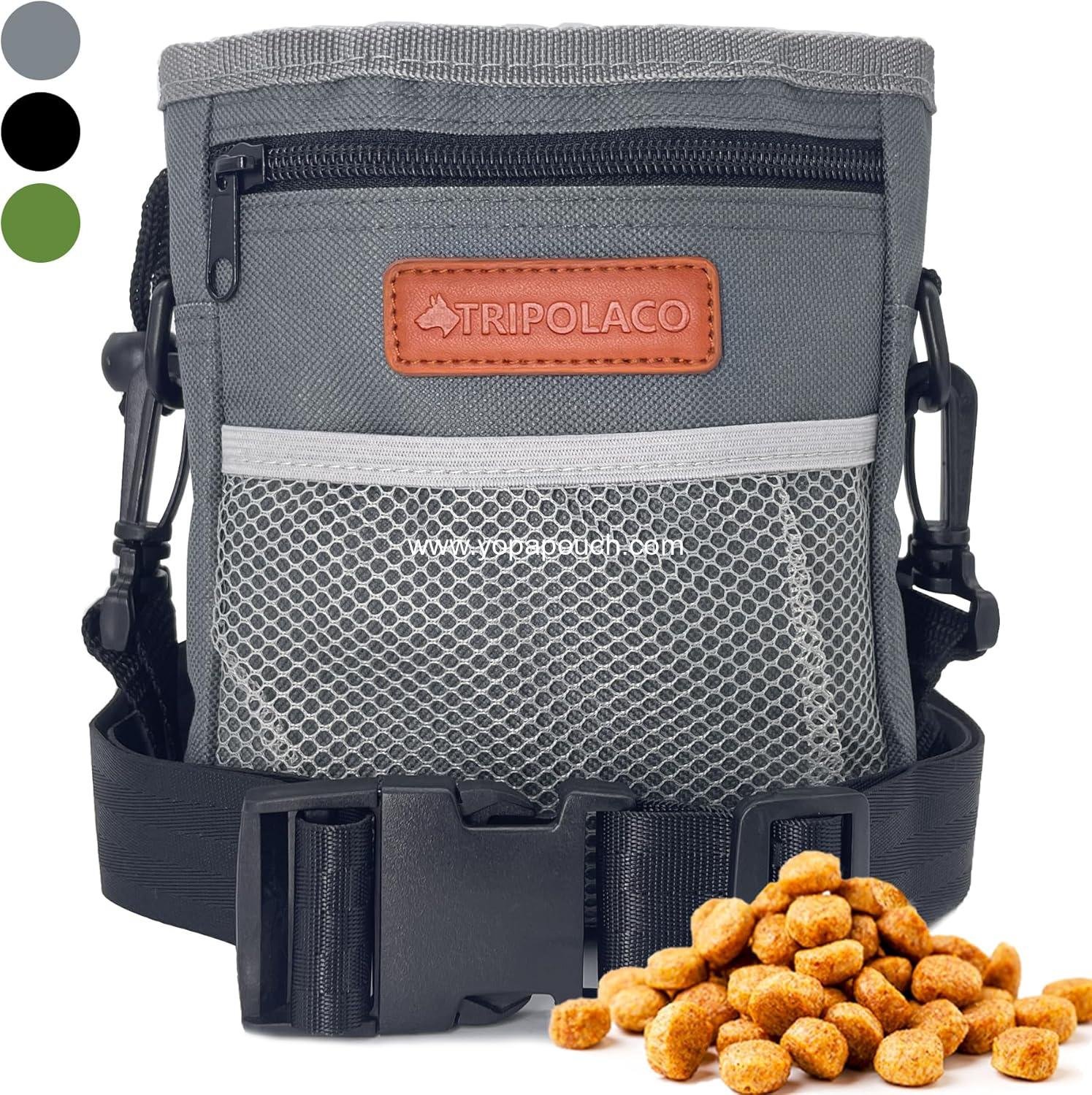 Wholesale Dog Treat Pouch Large Capacity Training Bag with Multiple Pockets, Built-in Poop Bag Dispenser & Phone Holder, 3 Wear Styles, Ideal for Training & Walks Supplier