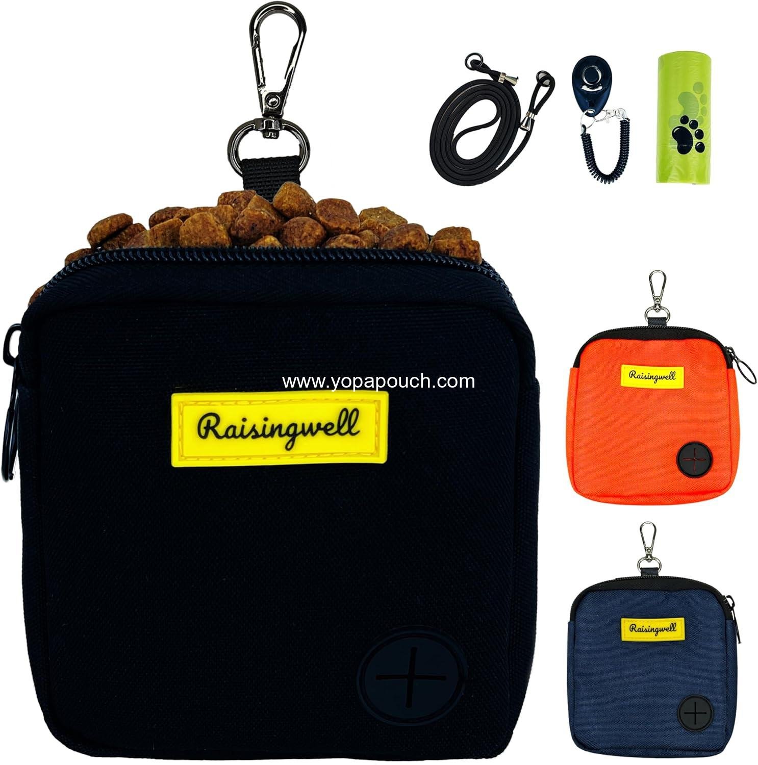 Wholesale Dog Treat Pouch for Walking and Training with Clicker and Poop Bags, Small Fanny Pack Holder for Puppy Snacks and Outdoor Use (Black) - Supplier
