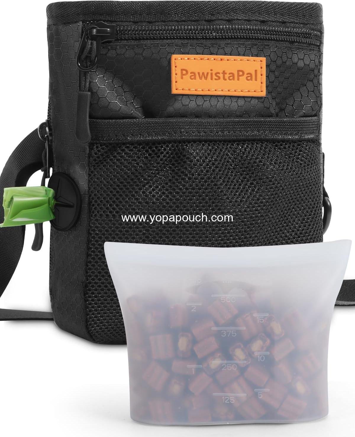 Wholesale Dog Treat Pouches for Pet Training, 2-Cup Bag with Silicone Liner, Magnetic Closure, Built-in Poop Dispenser, Waist Belt Clip, 3-Way Wear for Puppy Training and Daily Walks Supplier