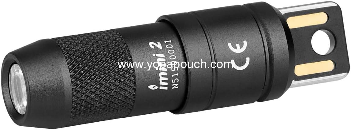 Wholesale EDC Rechargeable Keychain Flashlight, 50 Lumens Compact Portable Mini LED Keyring Light with Built-in Battery for Everyday Carry and Emergencies (Black) Manufacturer