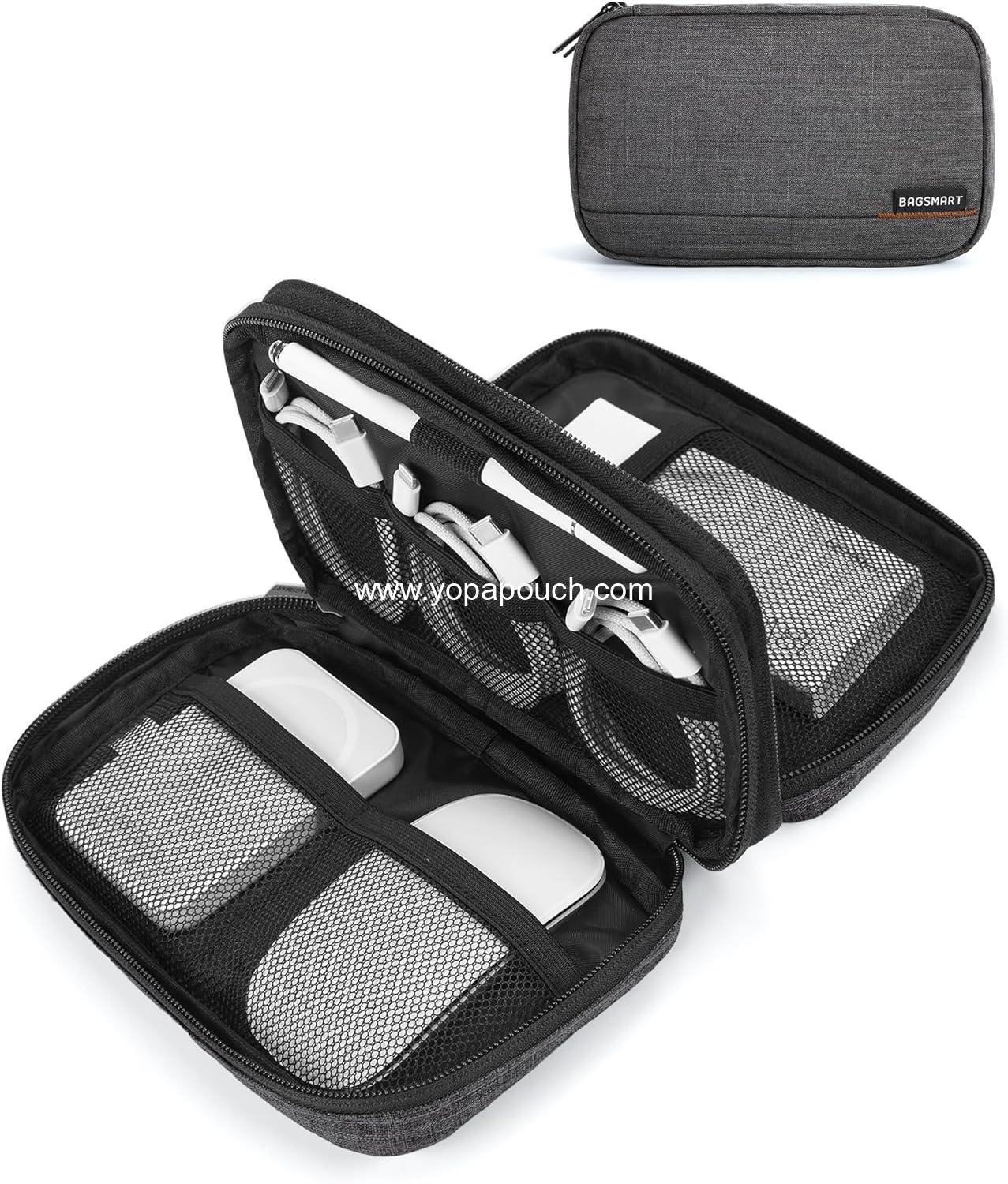 Wholesale Electronic Organizer Travel Case, Cord and Cable Organizer Pouch for Phone, Power Bank, SD Card (Black) - Supplier