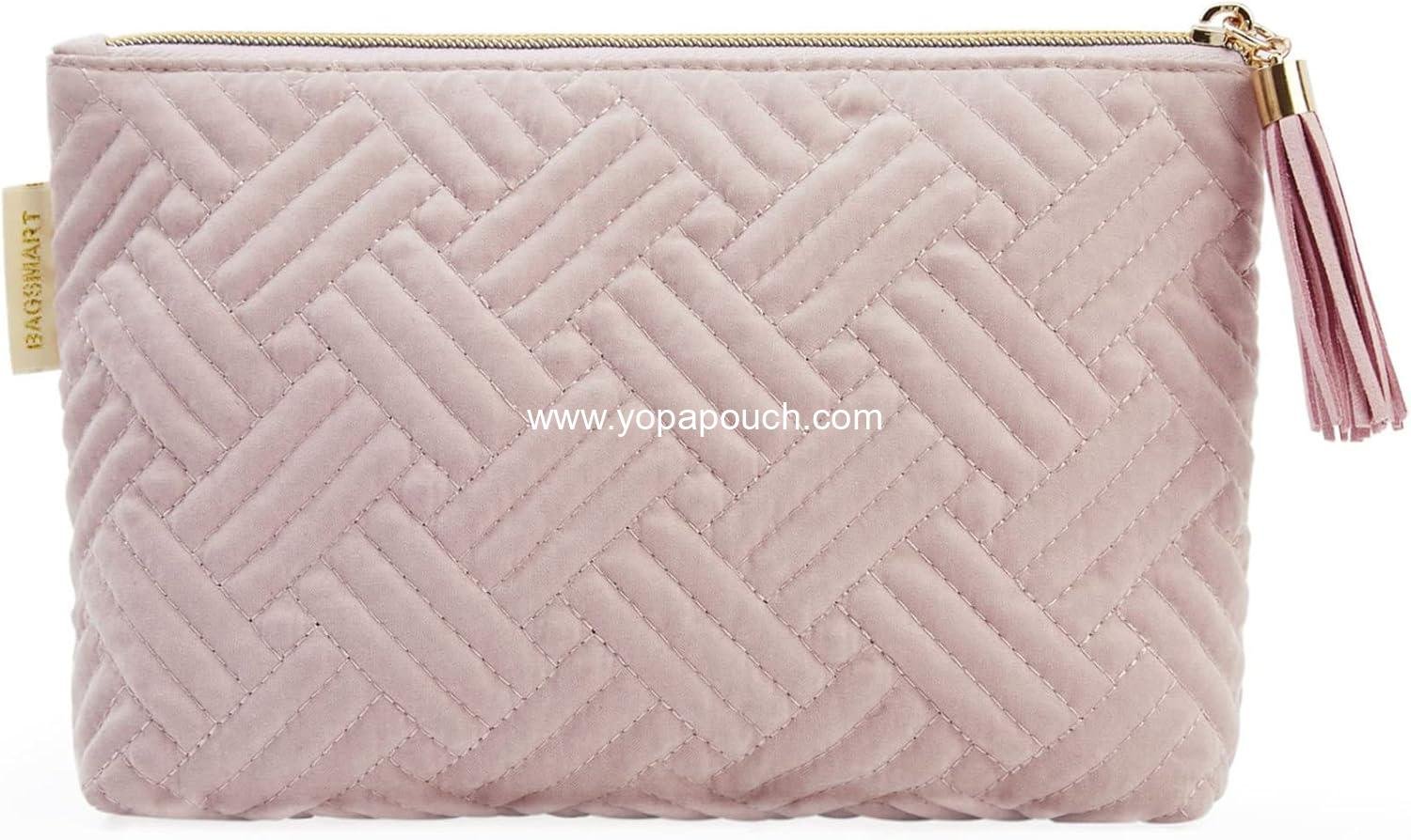Wholesale Elegant Pink Small Cosmetic Bag, Roomy Makeup Organizer, Waterproof Toiletry Pouch, Great Gifts for Women - 1 pc Supplier