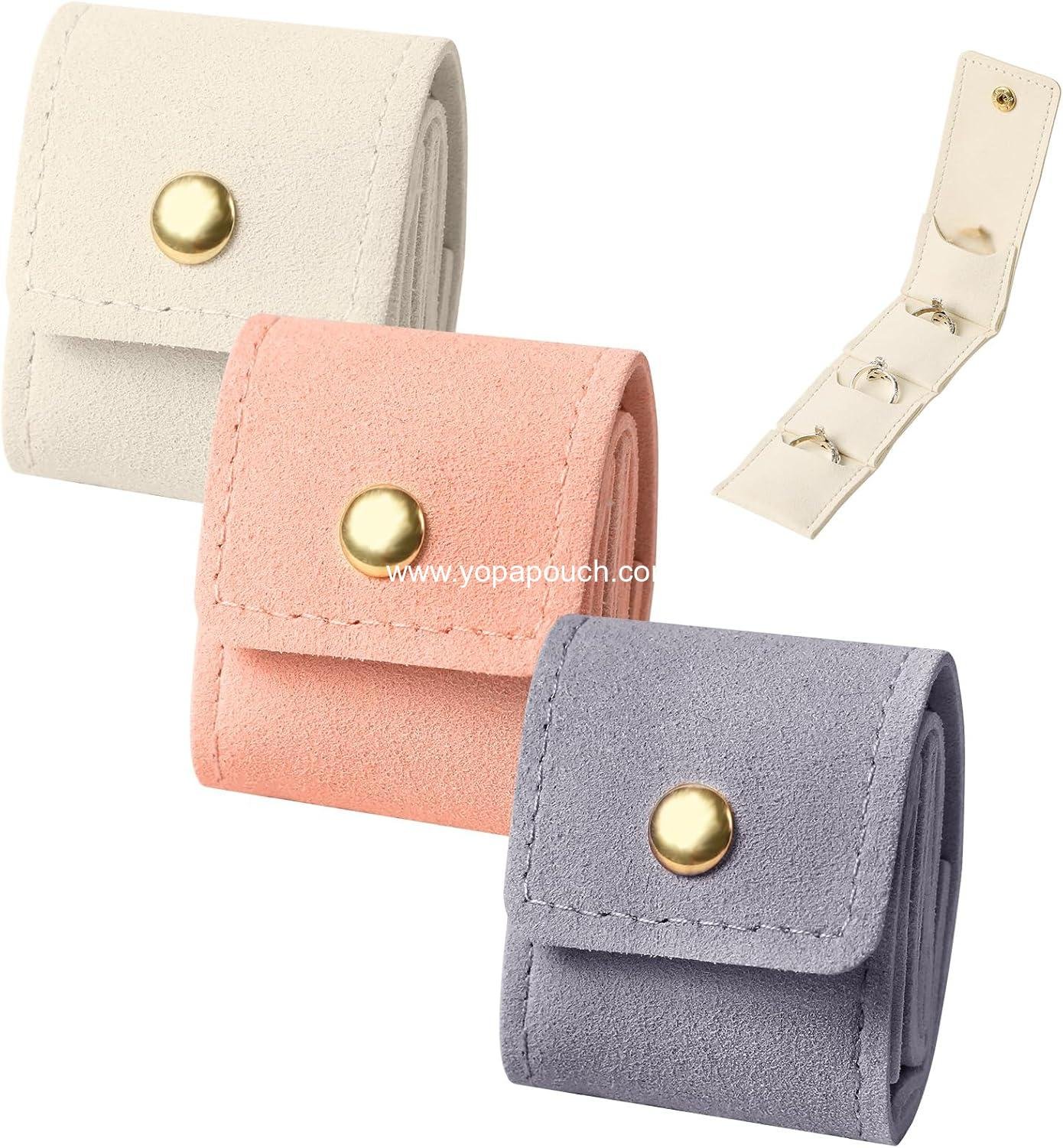 Wholesale Foldable Mini Travel Jewelry Organizer, 3PCS Compact Roll Bag with Buckle for Earrings, Rings, and Necklaces, Small Jewelry Case for Travel Essentials - Supplier