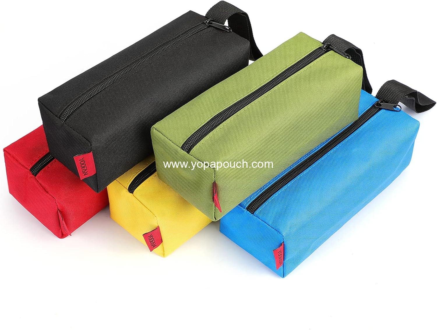 Wholesale Heavy Duty 1680D Waterproof Fabric Tool Pouches, Black Red Blue Green Yellow, 5-Pack - Manufacturer
