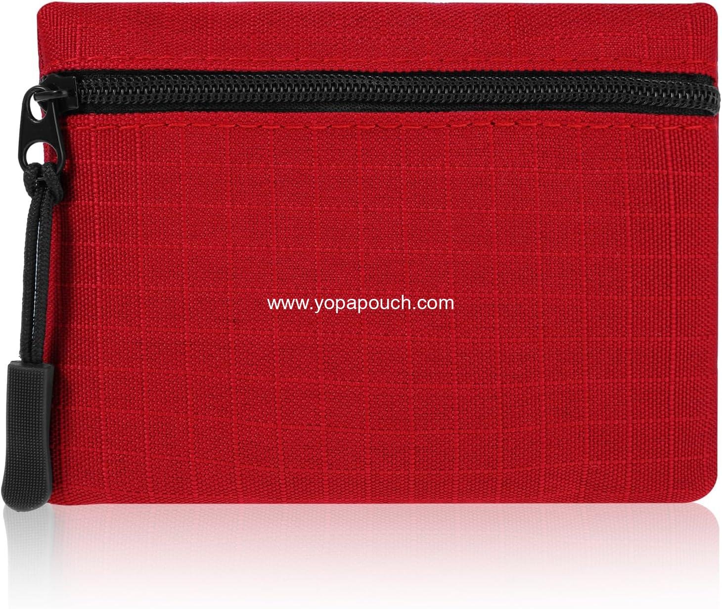 Wholesale Mini Canvas Coin Purse Small Change Pouch Portable Zipper Coin Bag for Women (Red) - Supplier