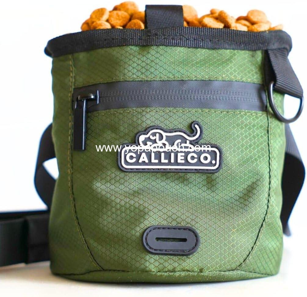 Wholesale Mini Dog Treat Pouch with Magnetic & Zipper Closure | Small Waist Belt Training Bag for Dog Walking with Poop Bag Dispenser (Green) - Supplier