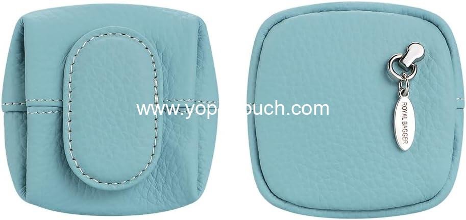 Wholesale Mini Lychee Pattern Coin Purse, Solid Color Key Earphone Storage Bag, Casual Change Pouch for Daily Use (Sky Blue) - Manufacturer