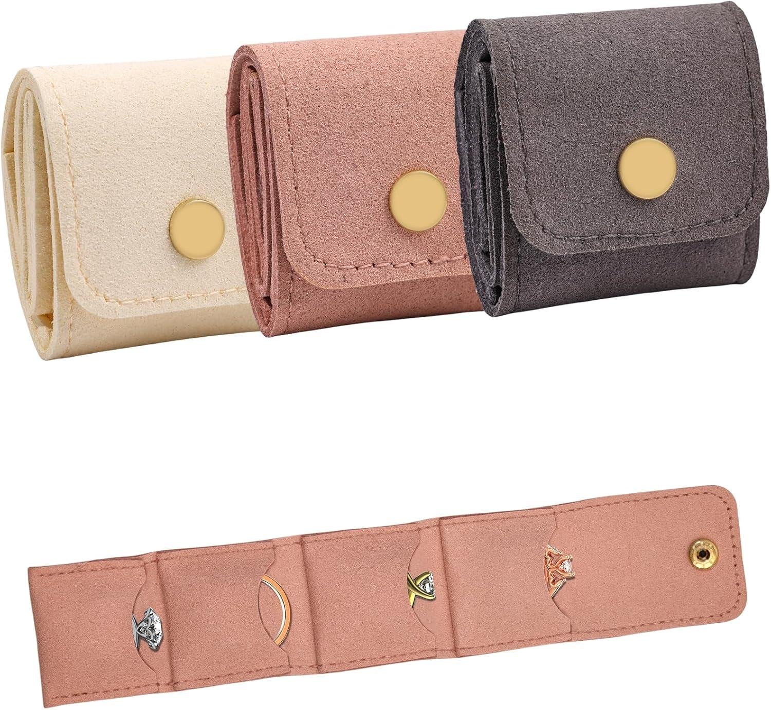 Wholesale Multifunctional Travel Jewelry Case – 3 Pack Mini Organizer for Earrings, Necklaces, Rings, and Bracelets, Foldable Pouch – Factory