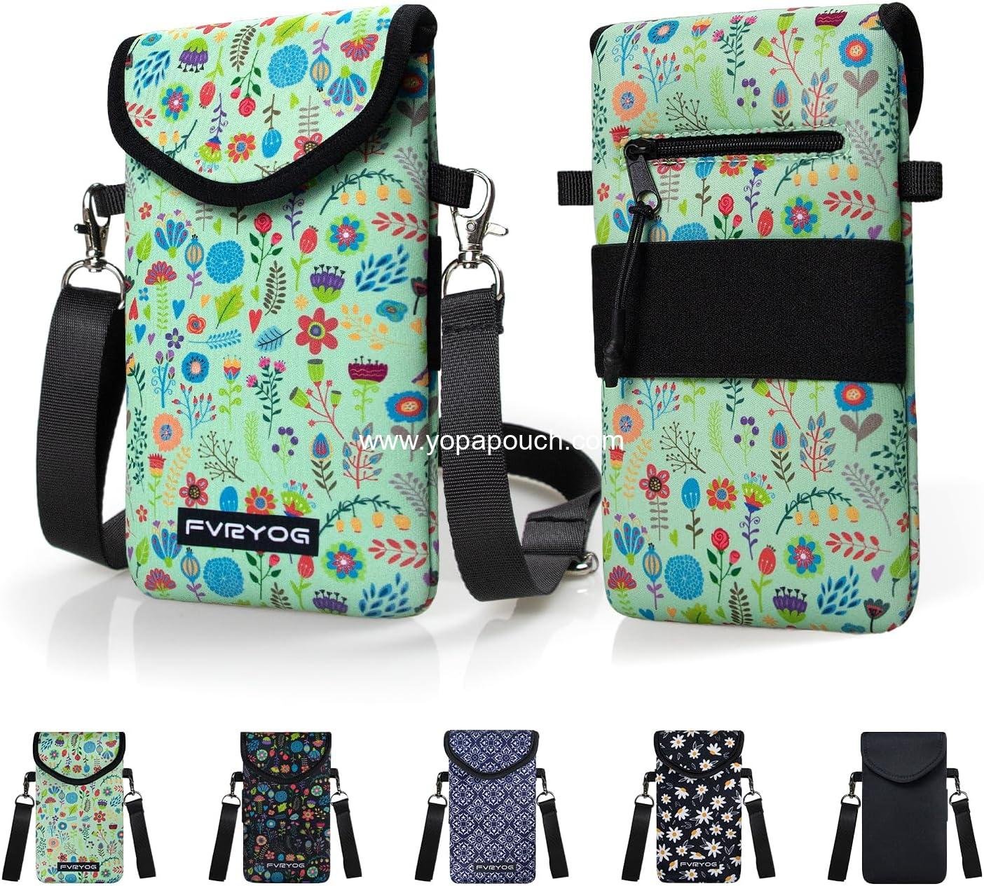 Wholesale Neoprene Phone Sleeve Pouch Case Bag for iPhone 16/15 Plus with Crossbody Strap and Neck Lanyard for Men and Women - Supplier