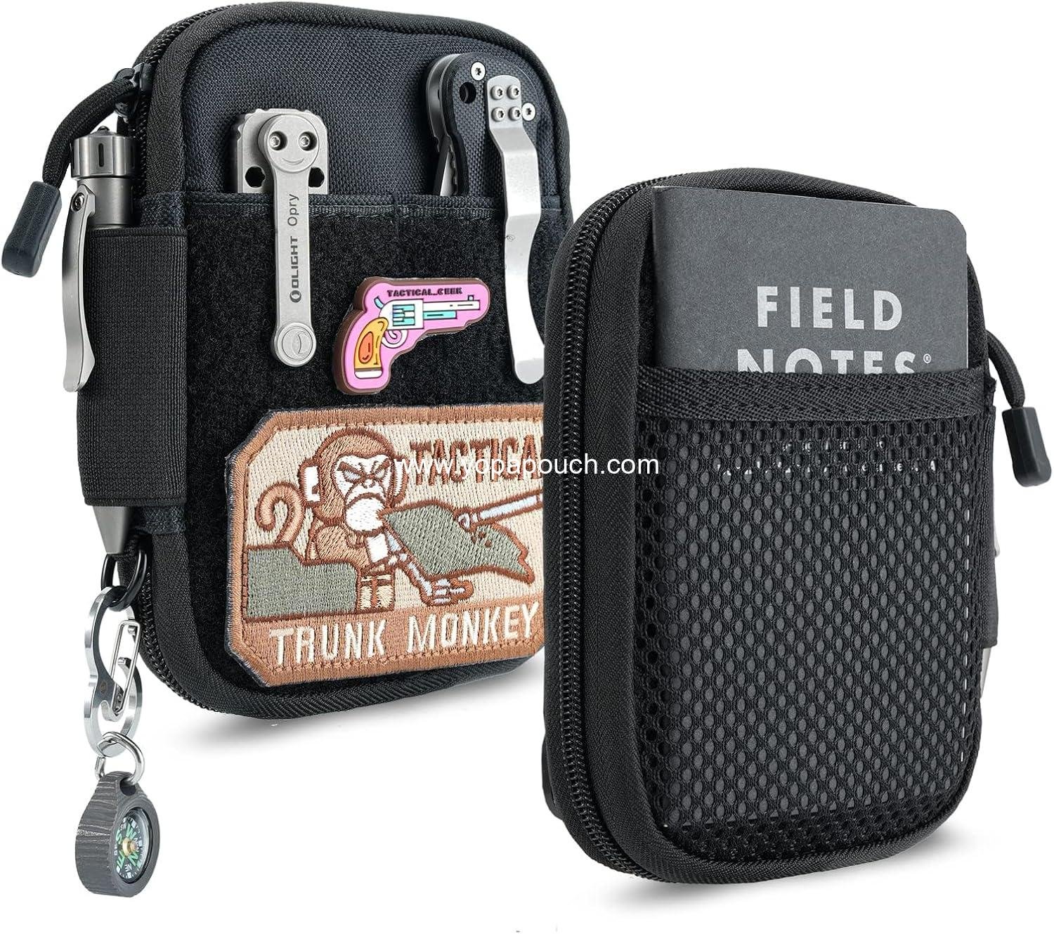 Wholesale Nylon EDC Pocket Organizer with Patches & D-Ring, Multitool Organizer for EDC Gear - Manufacturer