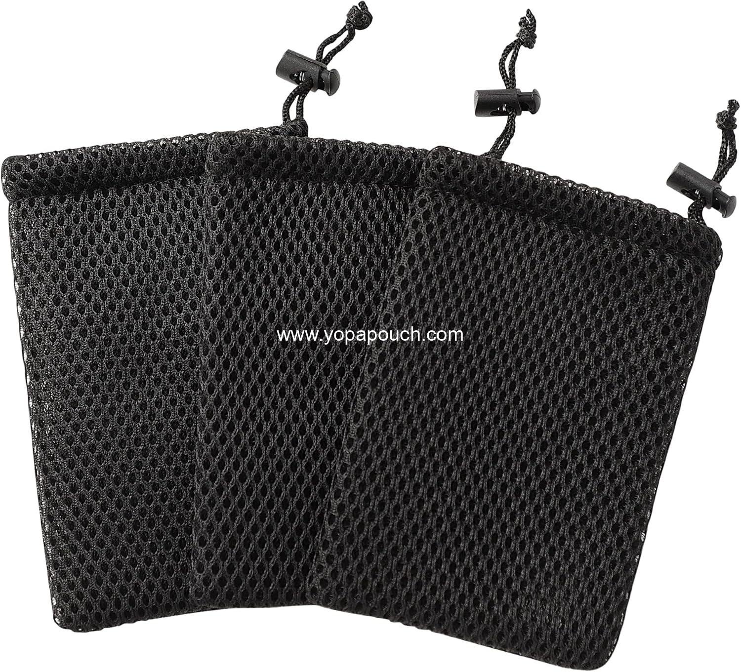 Wholesale Nylon Mesh Drawstring Bags, 5 x 3.5 Inch Small Storage Pouches for MP3, Charger, Earphone, Key - 3pcs Travel Kit Organizer for Lipstick, Cosmetic, Jewelry, Supplier