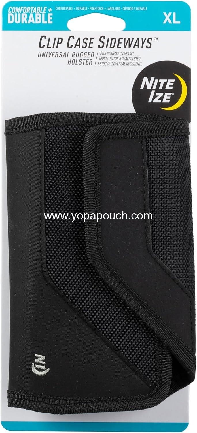 Wholesale Sideways Universal Rugged Holster - Protective Utility Belt Pouch for Phones - X-Large, Black - Supplier