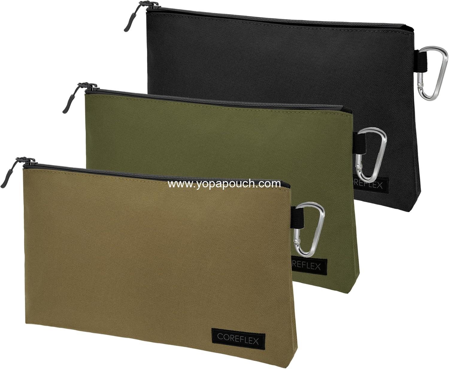 Wholesale Small Tool Pouch Zipper Bag, Multipurpose Storage Pouch, Heavy Duty Flat Bottom Tool Bag with YKK Zipper (3 Pack, Large 12 Inch) - Supplier