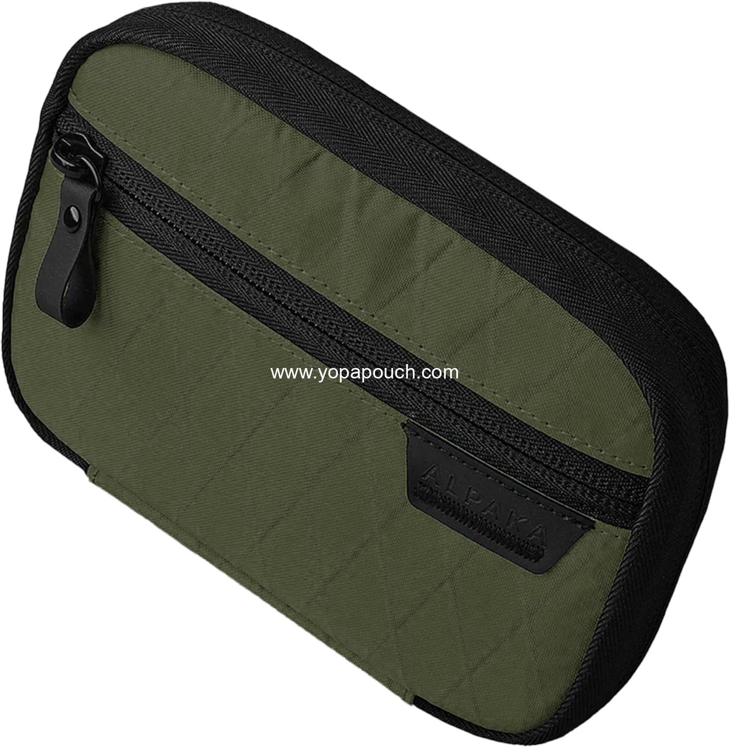 Wholesale Soft-Shell Small Pouch for Electronic Accessories and Tools - Durable, Weatherproof, UV Resistant X-Pac X42 Fabric - Olive Green - Factory