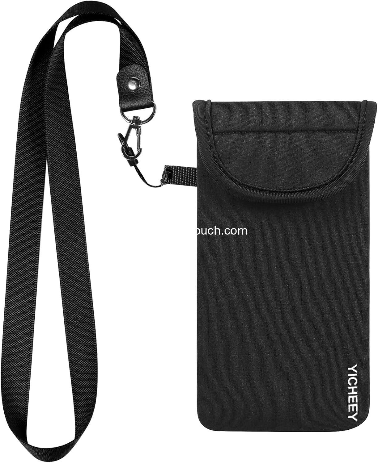 Wholesale Universal Cell Phone Pouch Neoprene Sleeve with Belt Clip Loop & Neck Lanyard Strap Compatible with iPhone 16 Pro Max Galaxy S25 Ultra S25+ S24 FE A16 A35 A55 OnePlus 13 Pixel 9 Pro XL Poco X7 Proto - Supplier