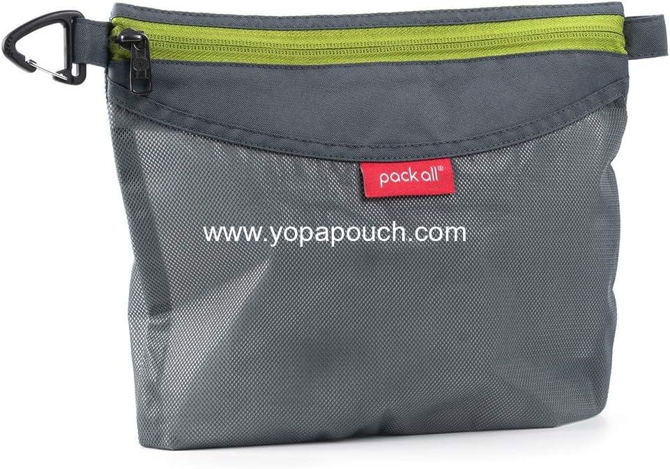 Wholesale Water-Resistant Zipper Pouch, Medium Mesh Storage Bags for Travel and Office (Gray) - Supplier