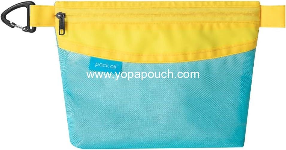 Wholesale Water-resistant Zipper Pouch, Mesh Storage Bag for Travel and Office, Small Blue, Manufacturer