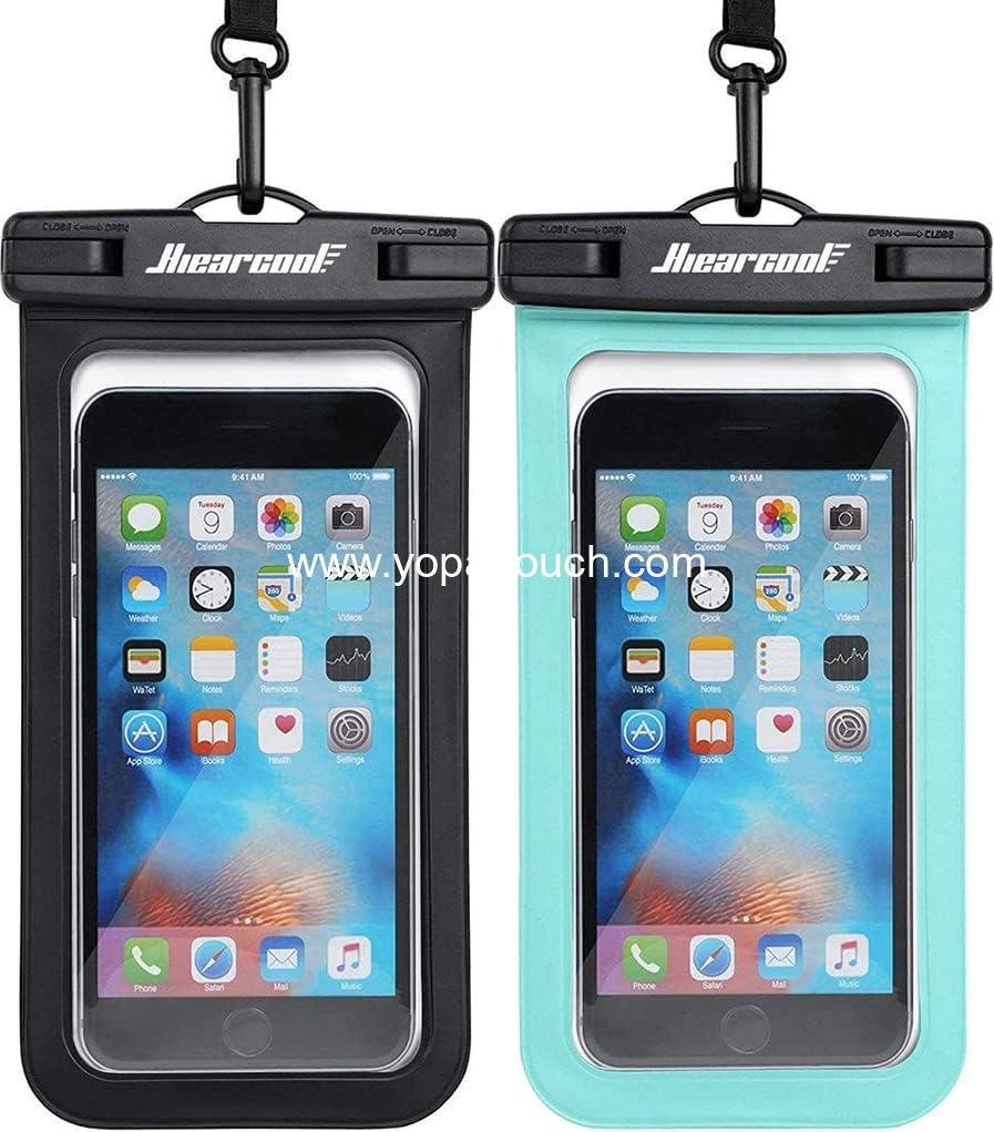 Wholesale Waterproof Phone Pouch Case for iPhone 17 16 15 14 13 Pro Max, IPX8 Cellphone Dry Bag, Beach Cruise Essentials 2 Pack - 8.3