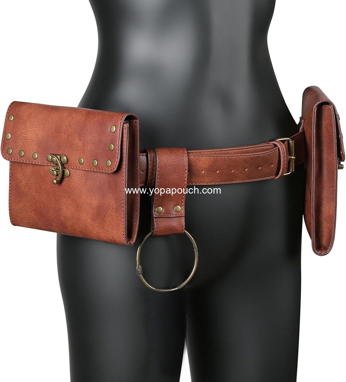 Wholesale Belt Pouch Purse Renaissance Costume Accessories LARP Cosplay Waist Bag Fanny Pack Hiking Festival Casual Daypack - Manufacturer