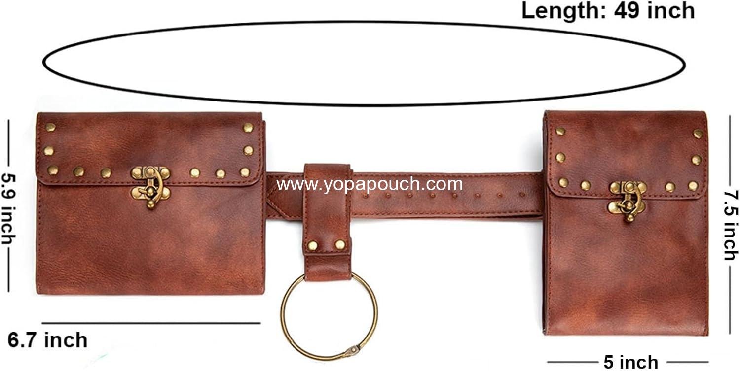 Wholesale Belt Pouch Purse Renaissance Costume Accessories LARP Cosplay Waist Bag Fanny Pack Hiking Festival Casual Daypack - Manufacturer