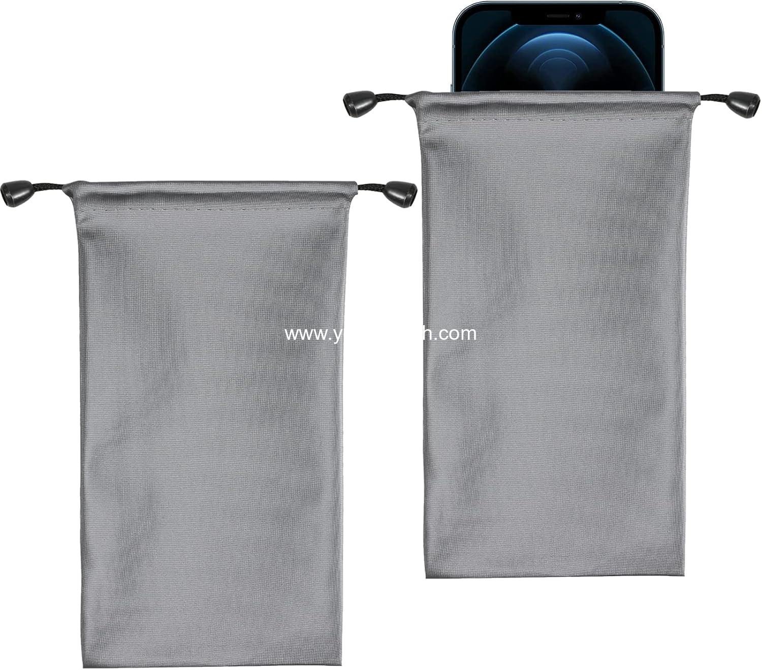 Wholesale Cell Phone Sleeves Pouch Bag 2 Pack with Drawstring Closure Compatible with iPhone 17 Pro Max Galaxy S25 Ultra S25 Edge A56 A36 A35 A26 A16 Moto G Stylus Edge Pixel 10 Pro XL OnePlus 13R - Supplier