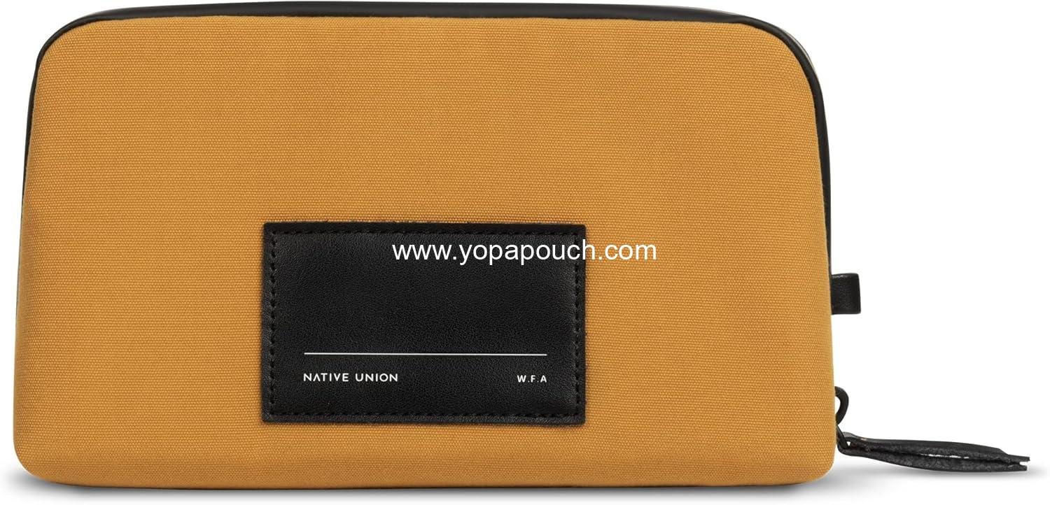 Wholesale Minimalist Travel Pouch Tech Organizer – Recycled Material Accessory Storage for Cables, Chargers & More (Kraft) - Manufacturer