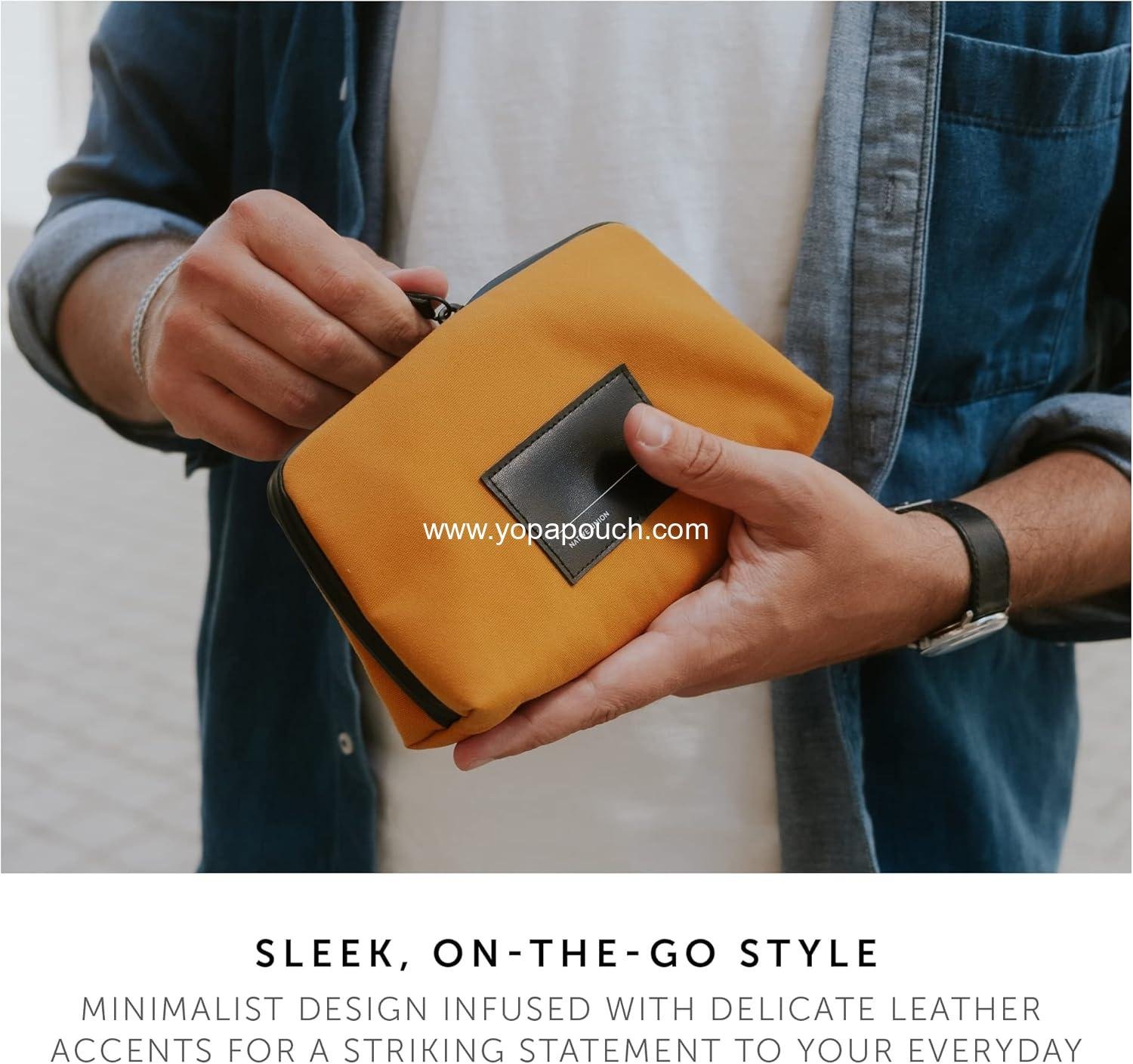 Wholesale Minimalist Travel Pouch Tech Organizer – Recycled Material Accessory Storage for Cables, Chargers & More (Kraft) - Manufacturer