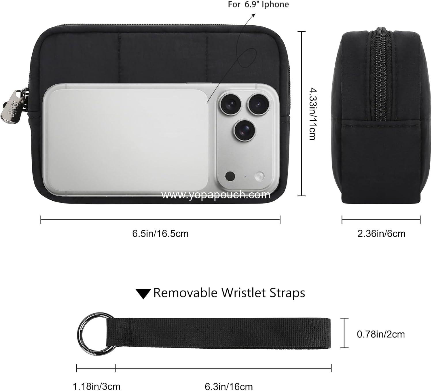 Wholesale Small Zipper Puffer Makeup Bag for Wristlet Wallets, Quilted Nylon Cosmetic Pouch Organizer Toiletry Bag for Travel, Cute Makeup Purse for Women and Girls (Black) Manufacturer Wholesale Small Zipper Puffer Makeup Bag for Wristlet Wallets, Quilted Nylon Cosmetic Pouch Organizer Toiletry Bag for Travel, Cute Makeup Purse for Women and Girls (Black) Manufacturer