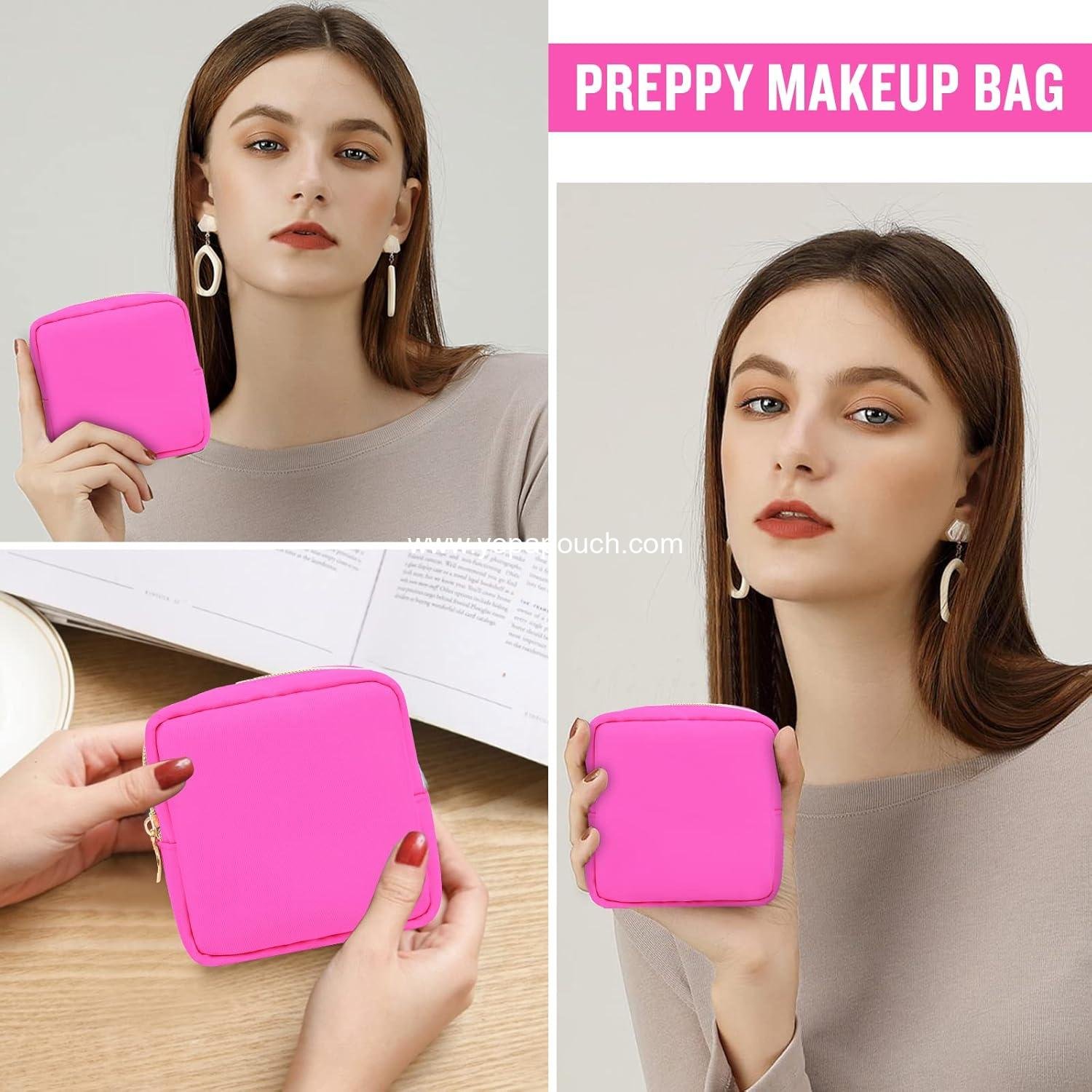 Wholesale Waterproof Nylon Mini Makeup Bag for Purse, Cute Cosmetic Zipper Pouch, Travel Coin Pouch, Sanitary Napkin Storage Clutch, Makeup Organizer for Women Girls (Hot Pink) - Supplier Wholesale Waterproof Nylon Mini Makeup Bag for Purse, Cute Cosmetic Zipper Pouch, Travel Coin Pouch, Sanitary Napkin Storage Clutch, Makeup Organizer for Women Girls (Hot Pink) - Supplier