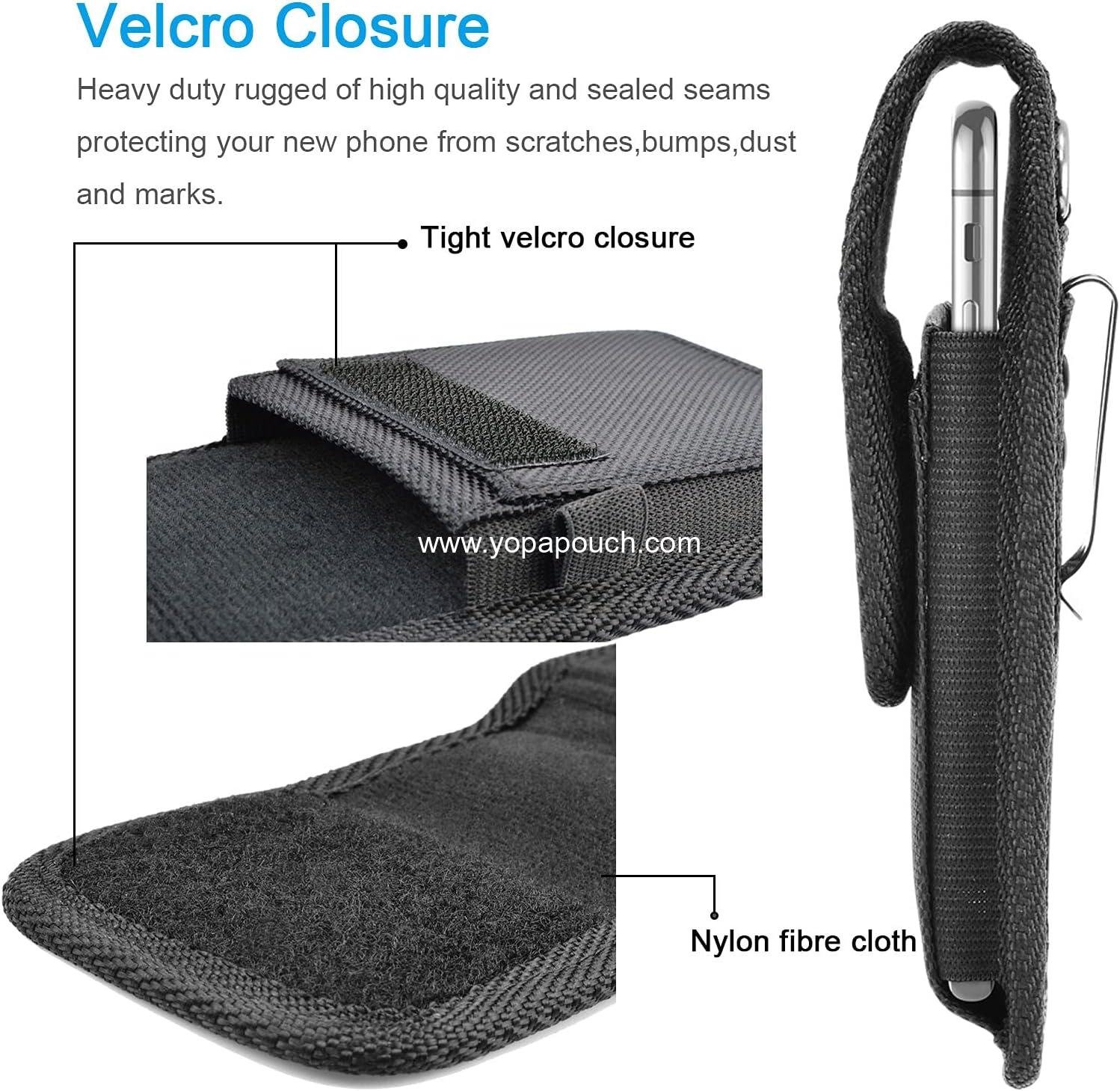 Wholesale Nylon Holster Cell Phone Pouch Belt Holder with Clip for Galaxy S25, S24, S23, S22, S21, S20 FE, S10, S9, A03S, A20, A50, A51, A16, A15, A14, A10e, Black - Supplier