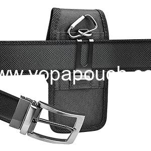 Wholesale Nylon Holster Cell Phone Pouch Belt Holder with Clip for Galaxy S25, S24, S23, S22, S21, S20 FE, S10, S9, A03S, A20, A50, A51, A16, A15, A14, A10e, Black - Supplier