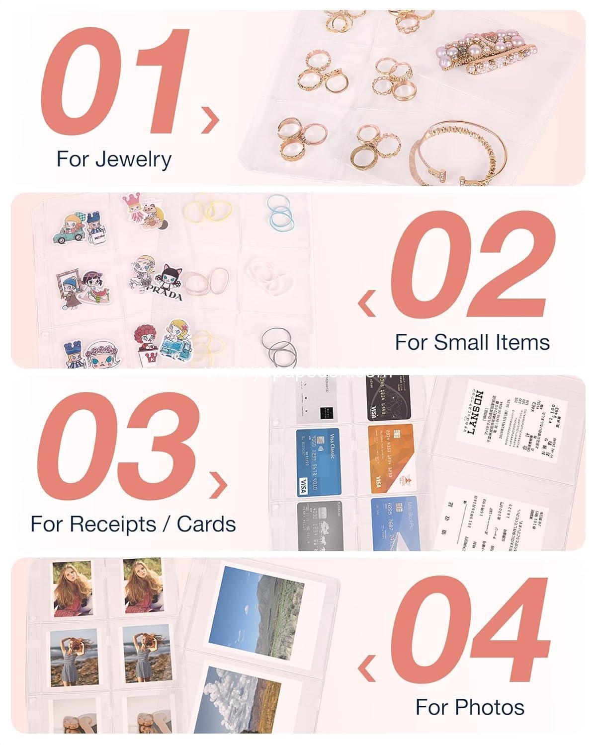 OEM Jewelry Travel Organizer Case - Home Storage for Rings, Necklaces, Earrings, Bracelets - Clear Bags and Zipper Rolls - Black Supplier