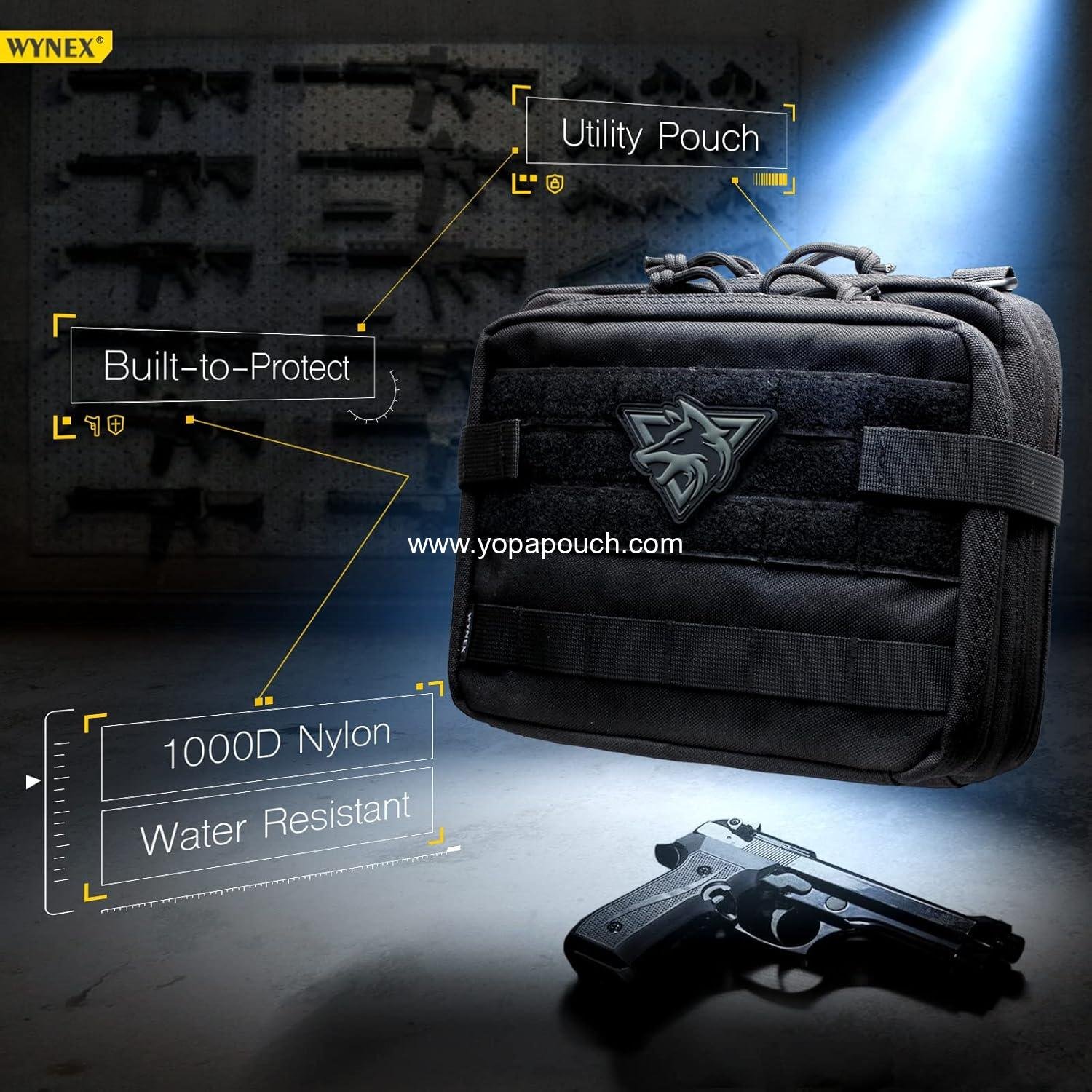 Wholesale Modular Large Admin Pouch - Double Layer Molle EDC EMT Utility Pouch with Map Sleeve and Large Capacity, Flag Patch Included, Supplier