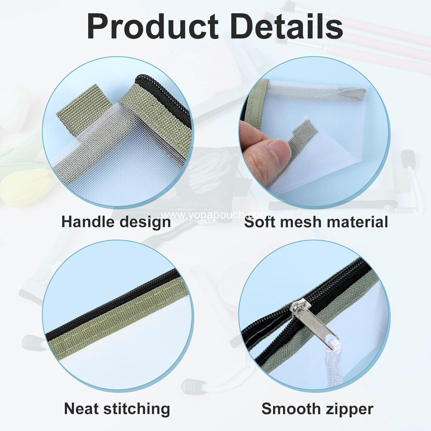 Wholesale 5 Pack Small Zipper Pouch, 3