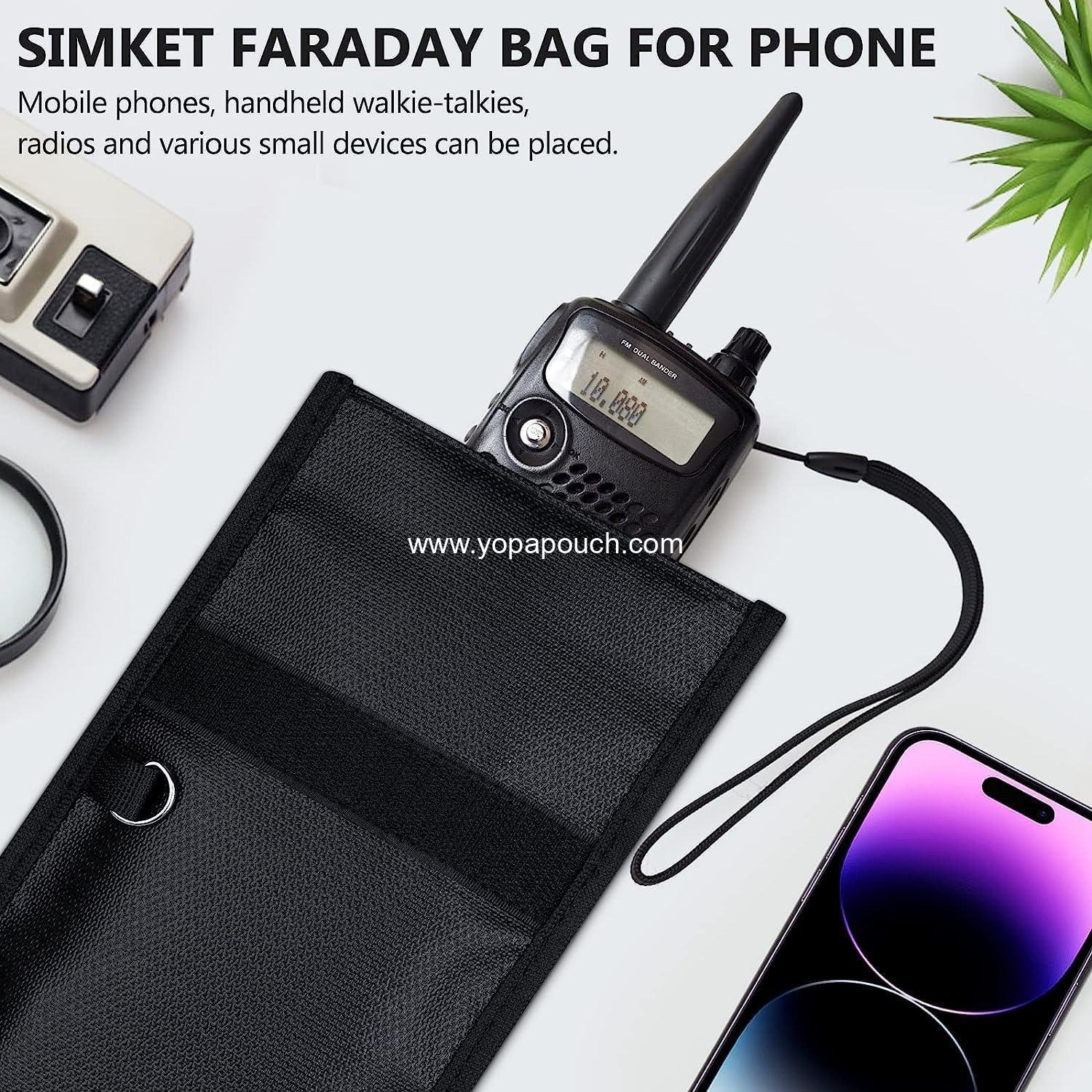 Wholesale Signal Blocking Bags for Phones and Car Keys, 2 Pack, Cell Phone Jammer, RFID/GPS Blocker - Black (M) Supplier
